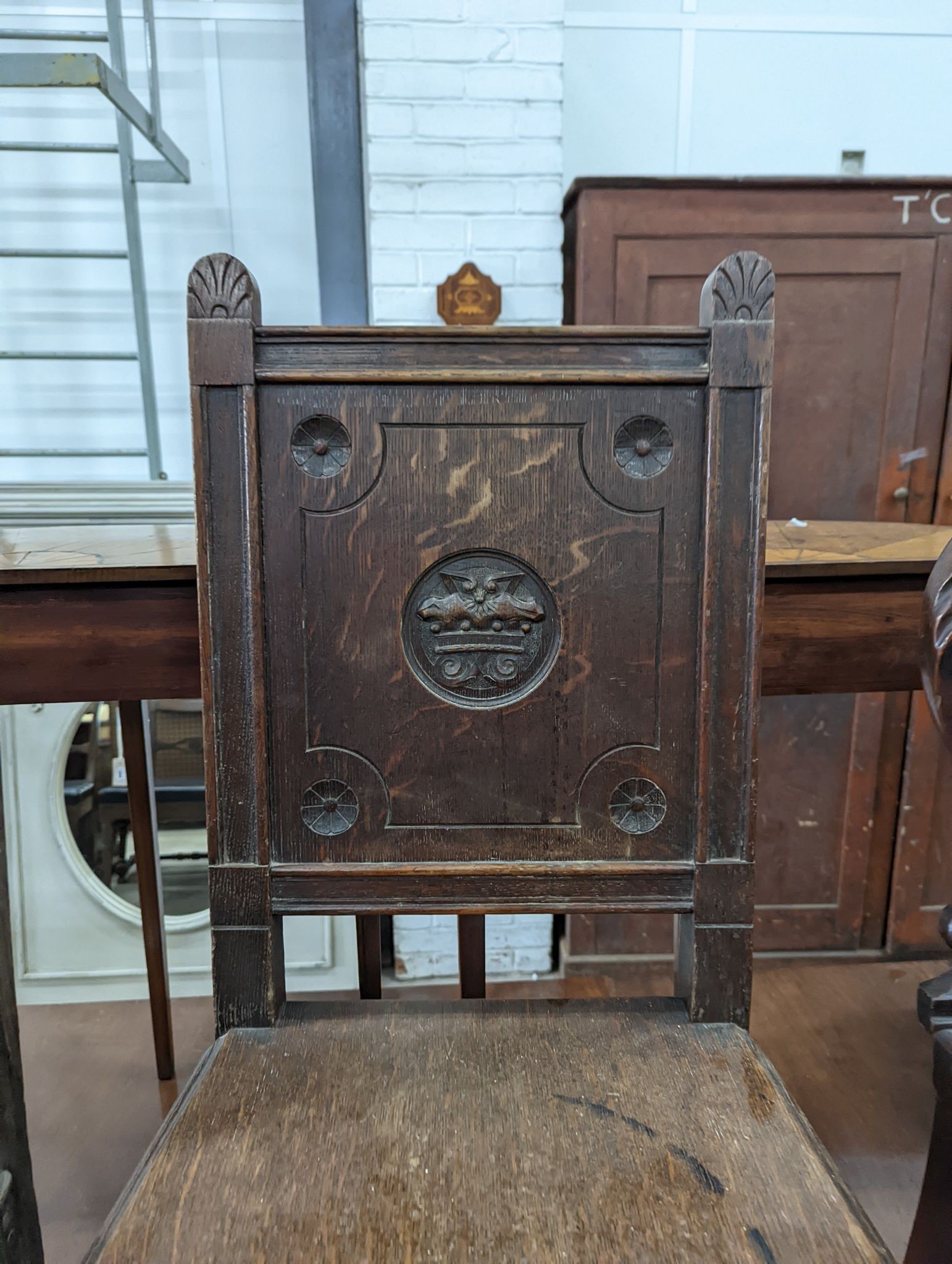 A 18th century oak side chair